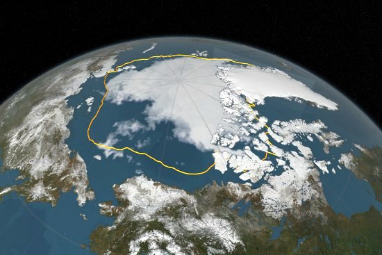 Eisausdehnung in der Arktis