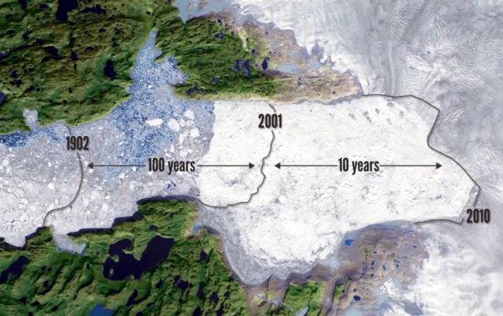Galoppierende Eisbergschmelze 2001-2010